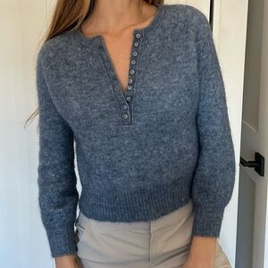 Blue Henley Sweater Sezane